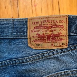 Men’s Levi blue jeans